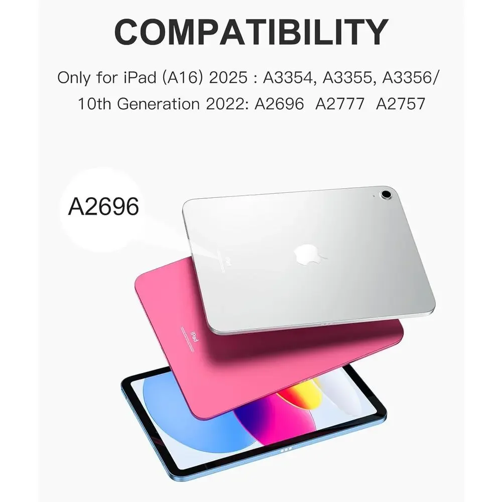 Harvopu Compatible for iPad 11th 10th Generation Case with Keyboard